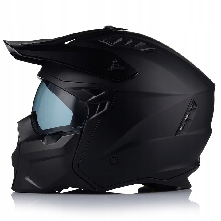 KASK MOTOCYKLOWY 4w1 VITO PREDATOR MATT ODPINANA SZCZĘKA + DASZEK + 2xSZYBA