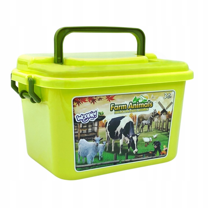 FARMA FIGURKI ZWIERZĘTA WIEŚ DUŻY ZESTAW W PUDEŁKU 57 ELEMENTÓW XXL WOOPIE