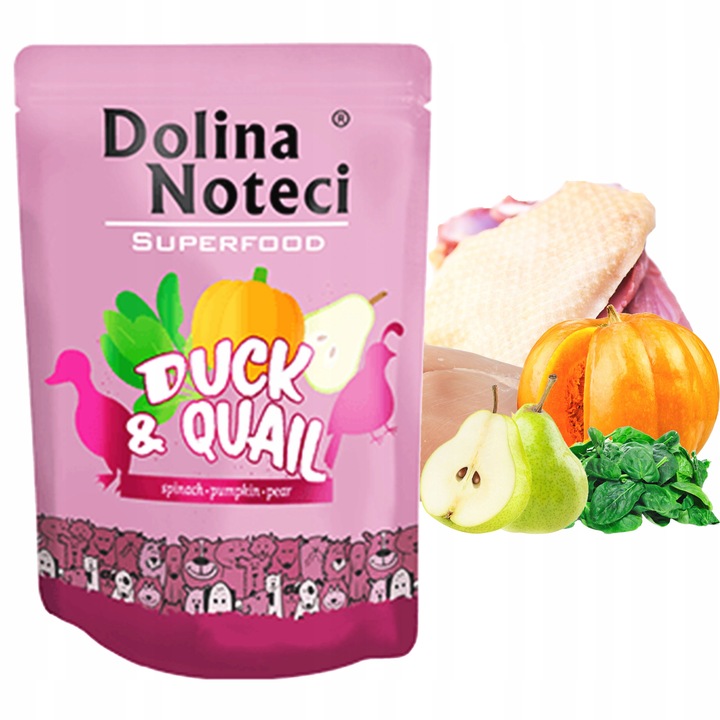 DOLINA NOTECI SUPERFOOD Karma mokra dla psa MIX Smaków 12 x 300g bezzbożowa