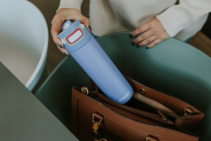 Butelka termiczna termos na kawe Kambukka 600ml Digital Lavender, szczelna