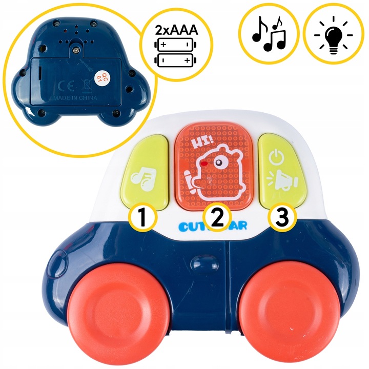 CHODZIK PCHACZ AUTKO ZABAWKA EDUKACYJNA INTERKATYWNA SORTER RUCHOME KLOCKI