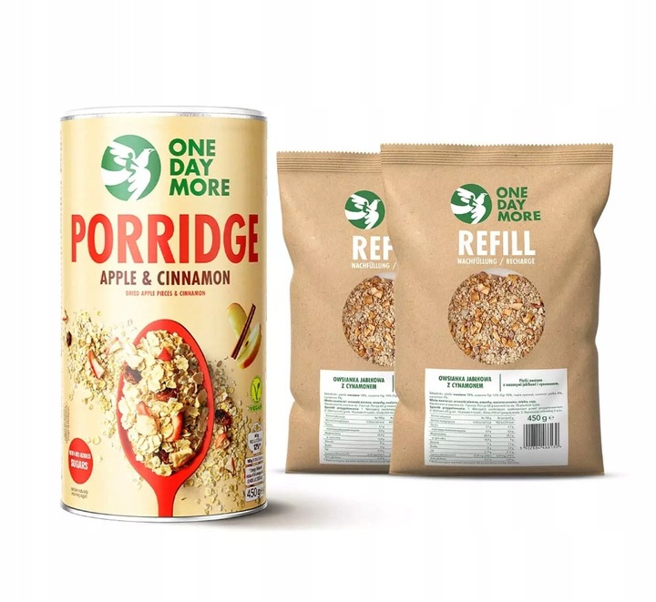 Owsianka Jabłkowa Bez Cukru OneDayMore 1350g set