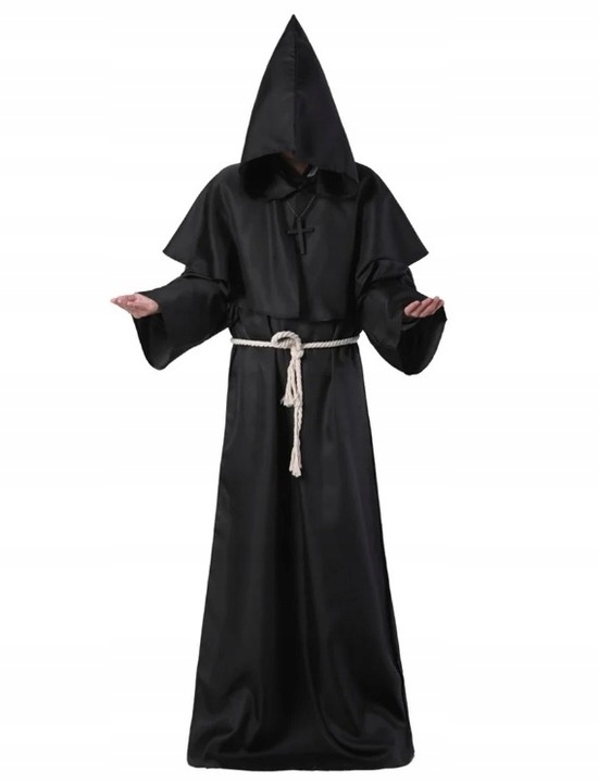 STRÓJ KOSTIUM PRZEBRANIE HABIT MNICH KSIĄDZ ZAKONNIK HALLOWEEN M/L 176/182