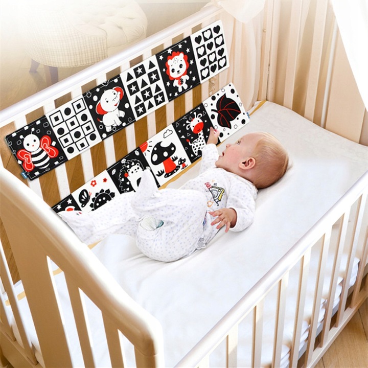 Książeczka sensoryczna o wysokim kontraście 0 do 12 miesięcy Zabawki dla