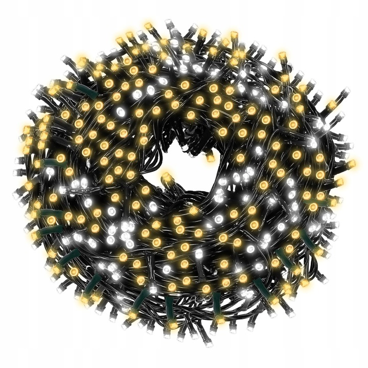 LAMPKI CHOINKOWE 300 LED ZEWNĘTRZNE 17,5m ŚWIATEŁKA FLASH NA PRĄD BIAŁE