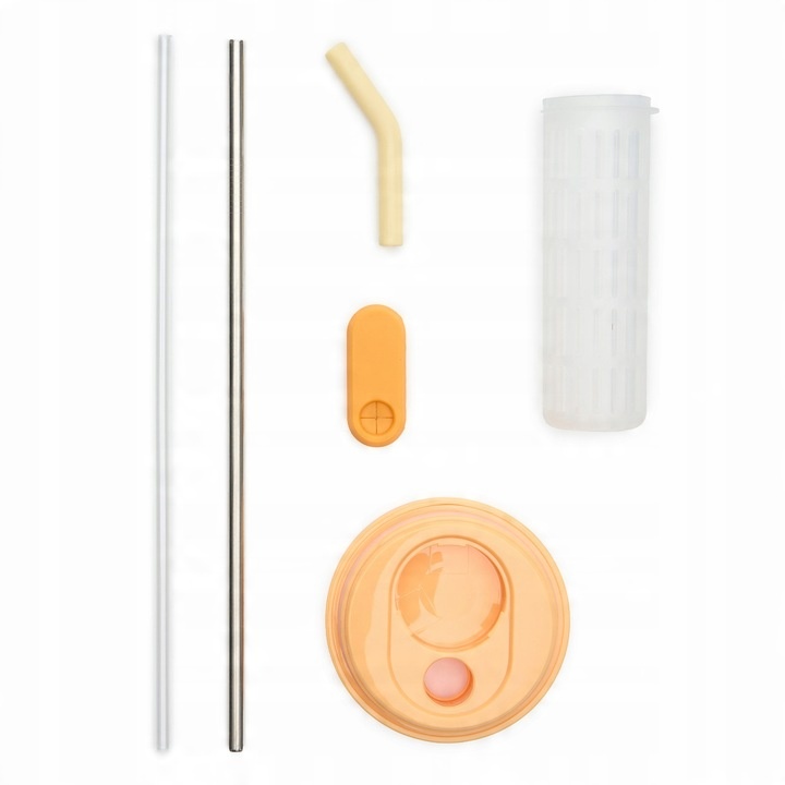 Duży Kubek Termiczny ze słomką i uchwytem OMI Tumbler 1200 ml - Sky