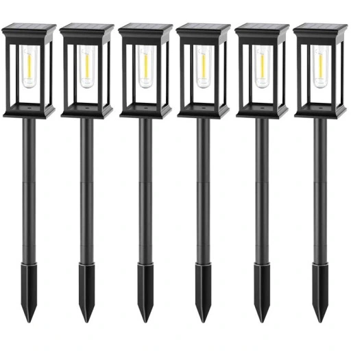 6x Lampa ogrodowa SOLARNA LED wbijana Latarnia Żarówka Filament 3000K SMD