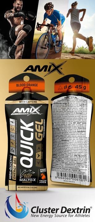 Amix Quick Gel SZYBKOWCHŁANIALNY ŻEL ENERGETYCZNY dla sportowców - kartonik