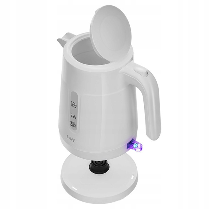 CZAJNIK LAFE ESSENTIAL S WHITE 1,0L 1500W PODSTAWA 360° AUTOMATYCZNE WYŁ.