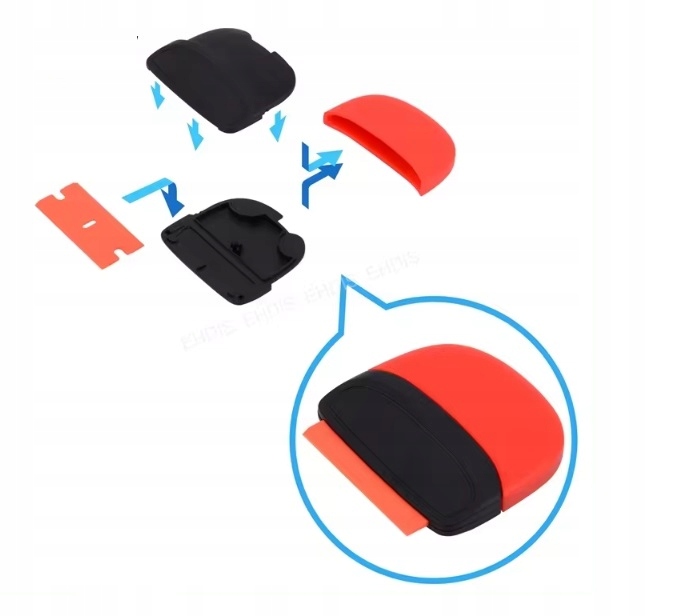 ZESTAW RAKLA NÓŻ ŻYŁKA SKROBAK MAGNES WRAPSTICK DO APLIKACJI FOLII