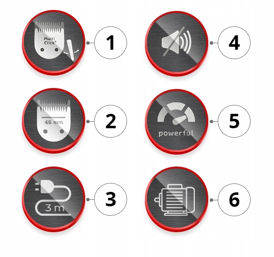 MASZYNKA DO WŁOSÓW MOSER PRIMAT TYTAN PRO 1230 STARBLADE 48mm + 8 NASADEK