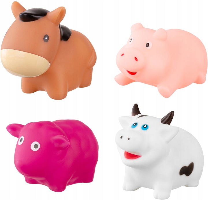 AKUKU ZABAWKI DO KĄPIELI KĄPIELOWE WANNY 4szt