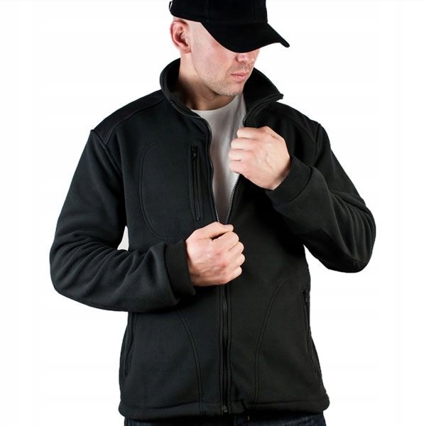 BLUZA z POLARU NAJGRUBSZA POLAR GRUBY CIEPŁY 350-360gFLRA 340 BK-BK XL