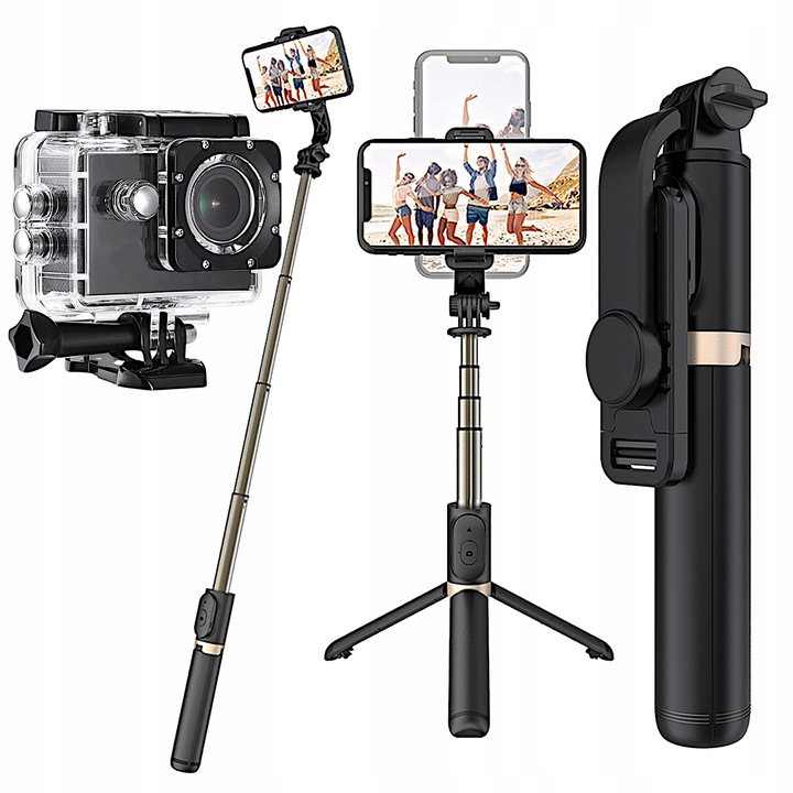 SELFIE STICK STATYW DO TELEFONU TRIPOD Z PILOTEM KIJEK STATYW BLUETOOTH BT
