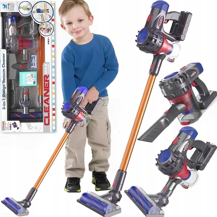 ODKURZACZ PIONOWY DLA DZIECI BEZPRZEWODOWY Z FUNKCJĄ SSANIA DŹWIĘKIEM 4w1