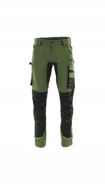 SPODNIE robocze ELASTYCZNE męskie KHAKI taktyczne OLIWKA nylon SOFSTHELL 56