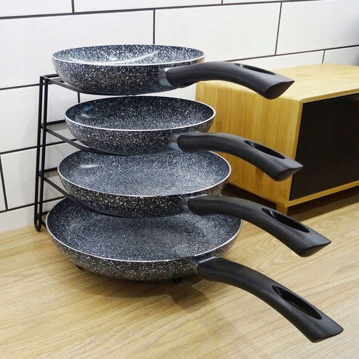 STOJAK ORGANIZER NA PATELNIE POKRYWKI PÓŁKA STALOWY CZARNY SUSZARKA SOLIDNY