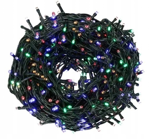 LAMPKI CHOINKOWE 1000 LED ZEWNĘTRZNE WEW MULTIKOLOR MIX PROGRAMATOR MOCNE