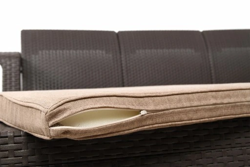 MEBLE OGRODOWE CORFU SET ZESTAW TECHNORATTAN. BRĄZ