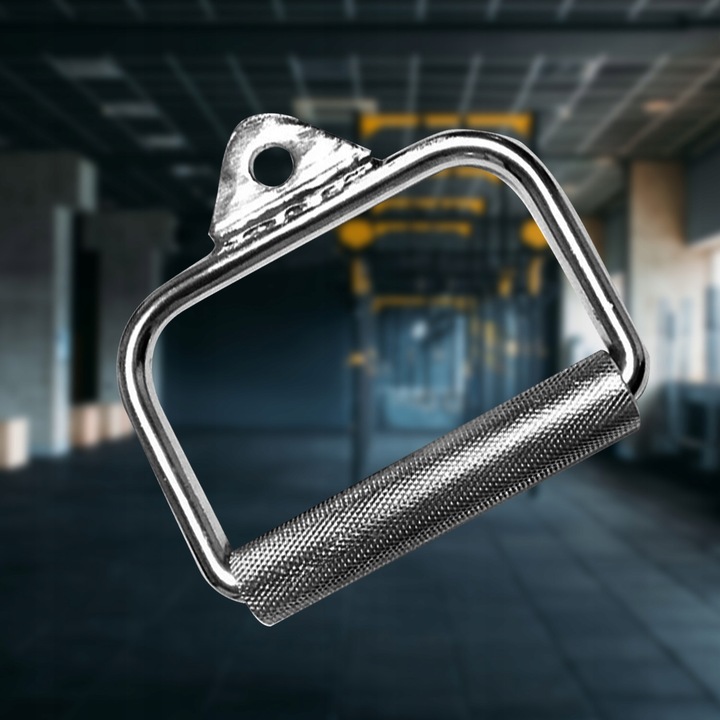 Uchwyt DO WYCIĄGU ćwiczeń atlasu pojedynczy OBROTOWY Stalowy Ryflowany STAL