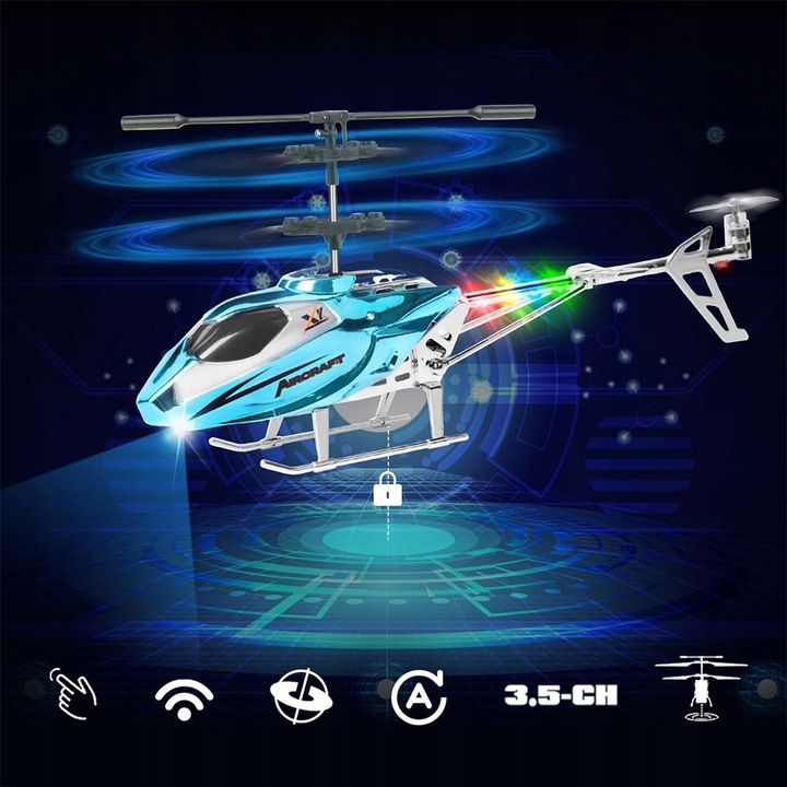 Helikopter Na Radio Z Ładowarką Zdalnie Sterowany Ładowanie Usb + Pilot