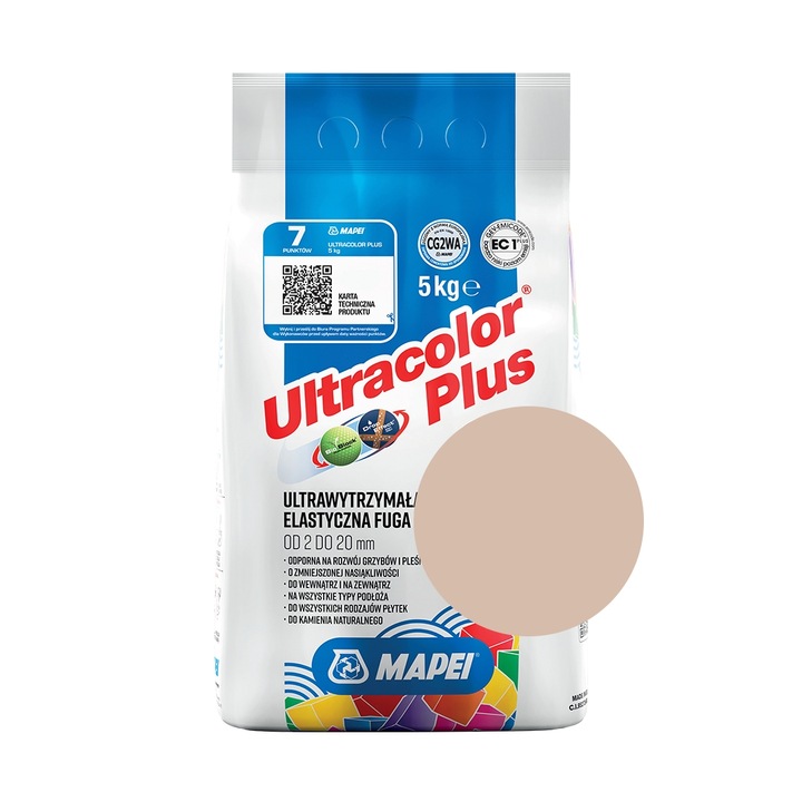 Fuga Cementowa Mapei Ultracolor Plus 5kg - 132 Beż