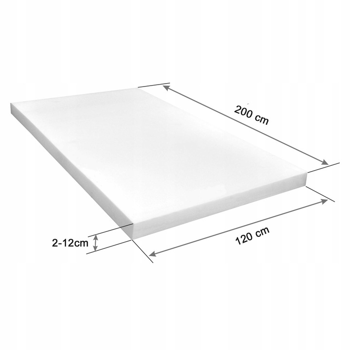 PIANKA TAPICERSKA GĄBKA MEBLOWA MATERAC PODUSZKA OPARCIE T18 200X120X4 CM