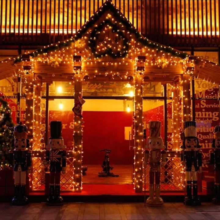 LAMPKI CHOINKOWE 500 LED ŚWIĄTECZNE ZEWNĘTRZNE WEWNĘTRZNE CIEPŁE BIAŁE 35m