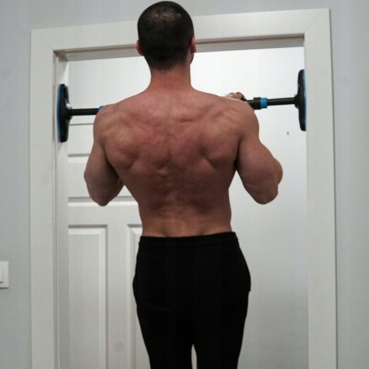 DRĄŻEK DO PODCIĄGANIA ROZPOROWY REGULOWANY 70-100CM STALOWY MOCNY 180KG