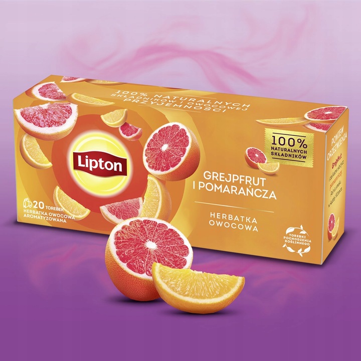 Zestaw Lipton Herbatki owocowe wszystkie smaki 5x20 torebek + PUSZKA GRATIS