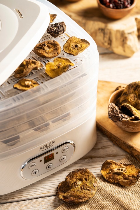 SUSZARKA DO GRZYBÓW 550W OWOCÓW WARZYW ZIÓŁ 5 SIT Z WYŚWIETLACZEM LED