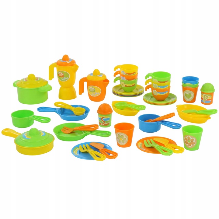 WADER Duży zestaw naczyń w pudełku 50 el garnki