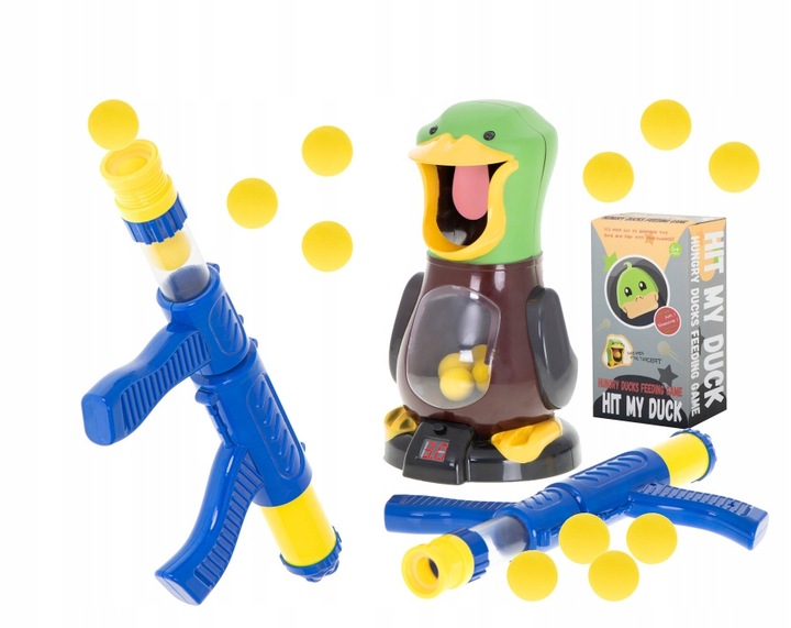 KACZKA GRA STRZELANIE DO CELU PISTOLET DUCK LCD