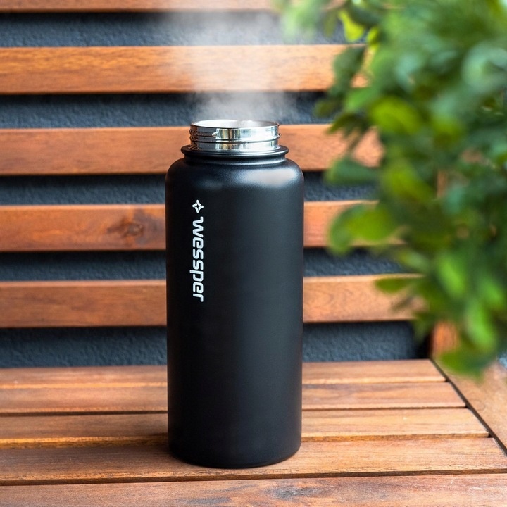 BUTELKA TERMICZNA WESSPER KUBEK TERMICZNY ZE SŁOMKĄ STAL NIERDZEWNA 1000 ml