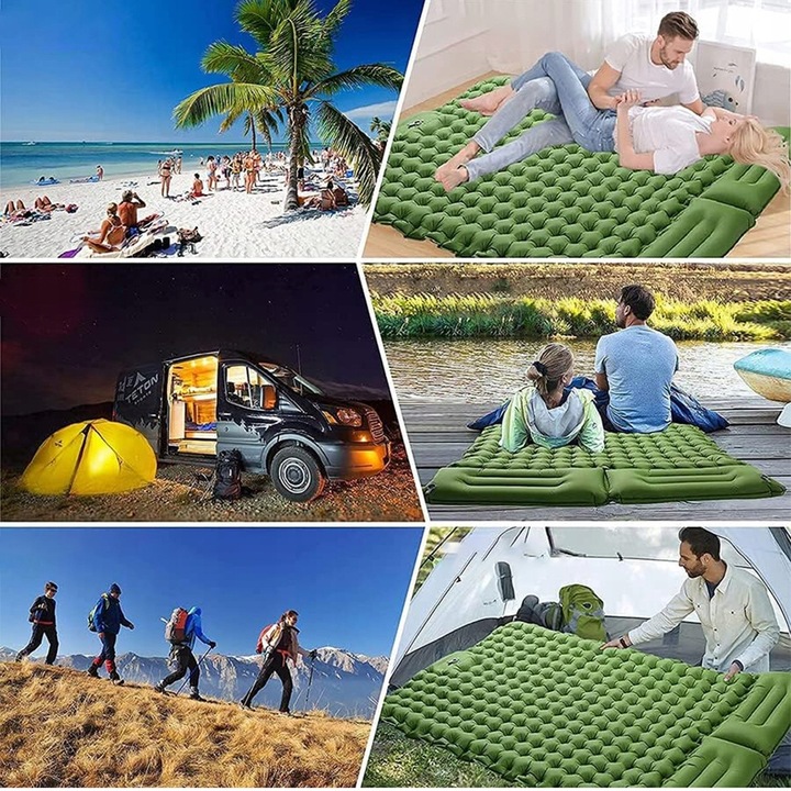 MATA SAMOPOMPUJĄCA KARIMATA DMUCHANA MATERAC 195X125 CM