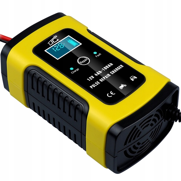 MOCNY PROSTOWNIK AUTOMATYCZNY SAMOCHODOWY LCD 100Ah LCD 12V 6A