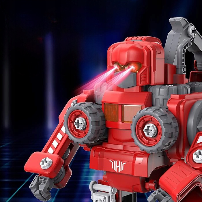 5w1 AUTO ROBOT DO SKŁADANIA ŚWIECĄCY DŻWIĘKI DLA DZIECI KOPARKA DŻWIG