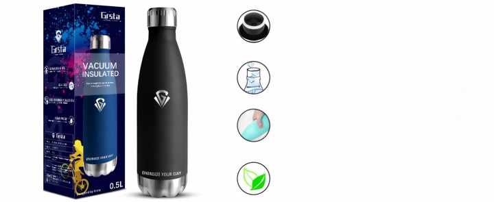 Butelka Termiczna Termos Bidon Kubek na Kawę Herbatę Stal Nierdzewna 500ml