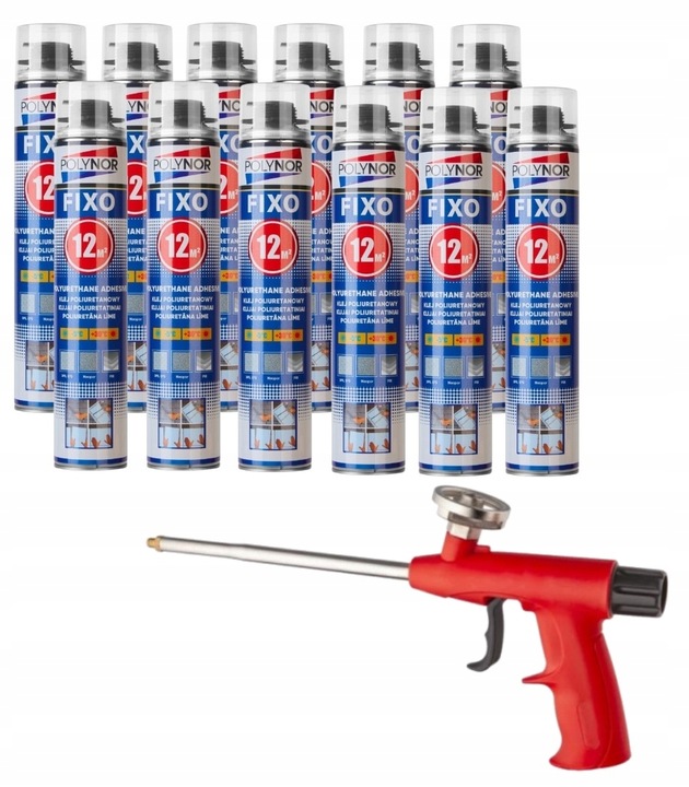 POLYNOR FIXO klej do styropianu EPS XPS g-k Pianoklej MOCNY 144 m2 + GRATIS