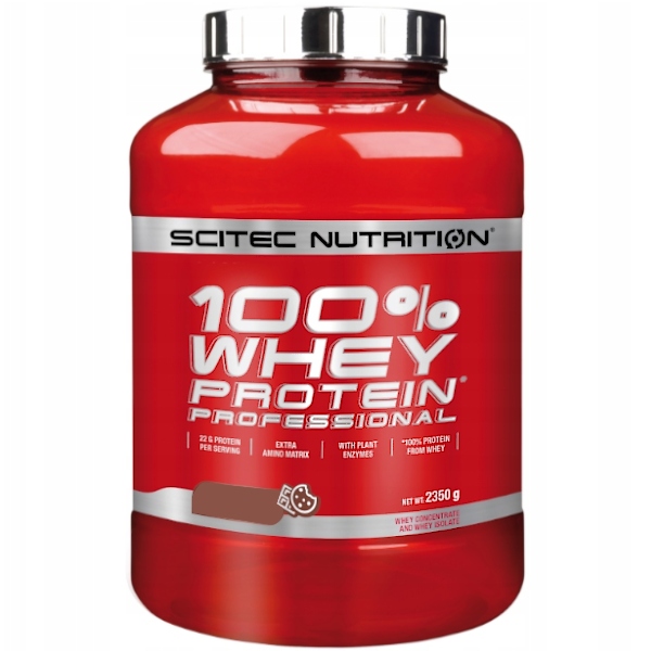 SCITEC 100% WHEY PROTEIN PROFESSIONAL 2350 G WPC ODŻYWKA BIAŁKOWA MASA