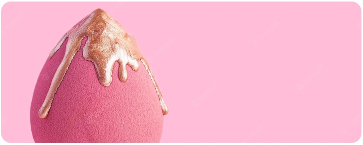 GĄBKA BLENDER DO MAKIJAŻU RÓŻOWA 2SZT MAKE-UP