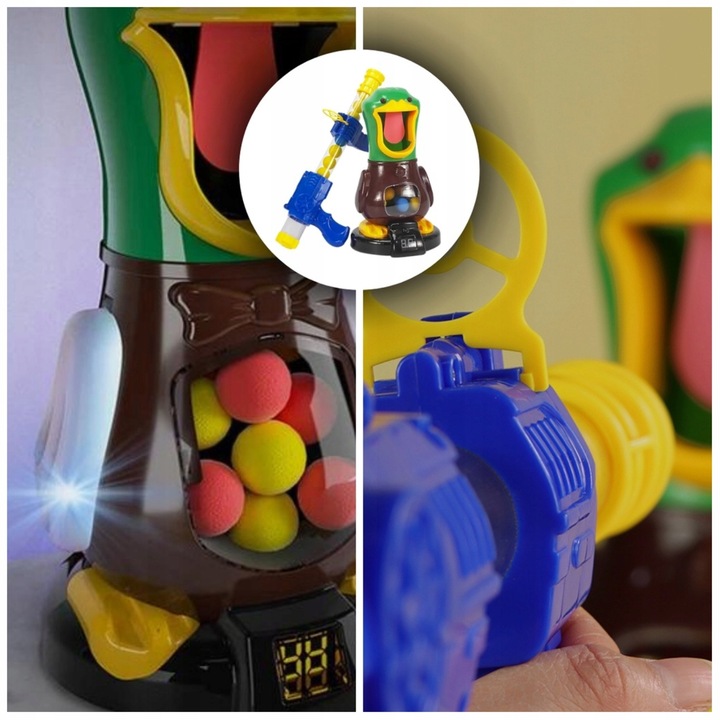 GŁODNA KACZKA STRZELANIE DO CELU PISTOLET ZABAWKOWY 2X GRA ZRĘCZNOŚCIOWA