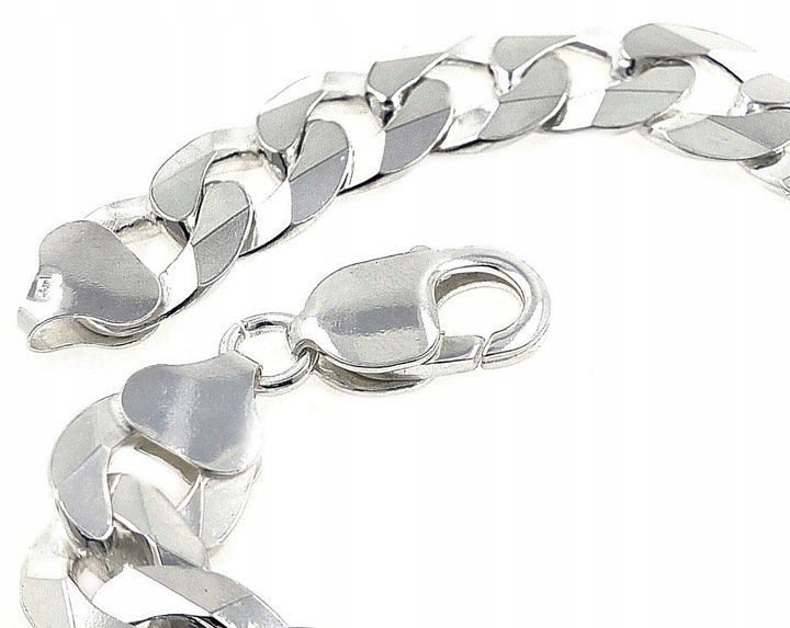 BRANSOLETKA MĘSKA SREBRNA 925 PANCERKA PEŁNA 7 MM+ GRAWER GRATIS SREBRO 925