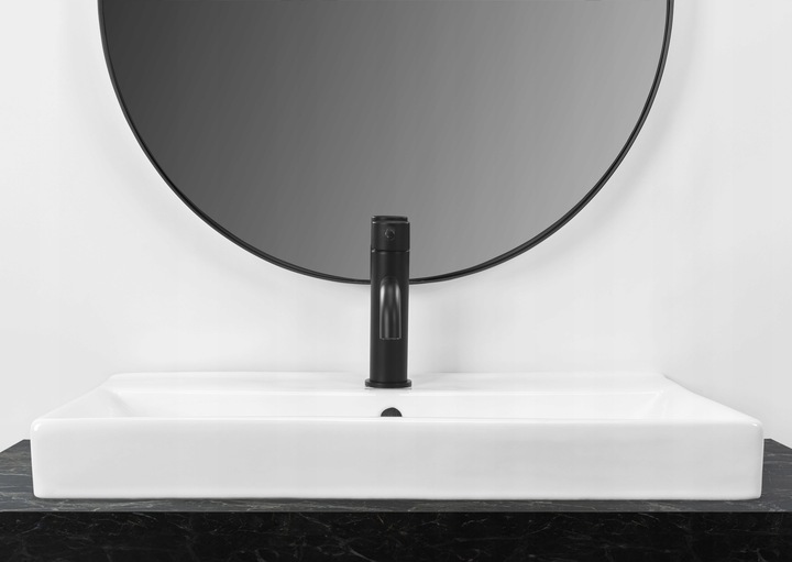 UMYWALKA WPUSZCZANA CERAMICZNA BIAŁA PROSOTKĄTNA REA MANDY 60