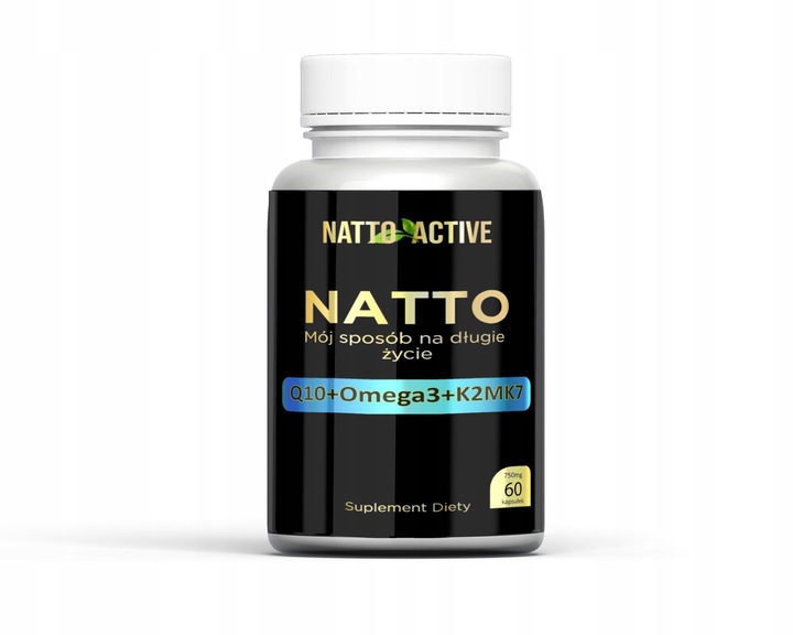 Natto Active Koenzym Q10 300Mg K2 MK7 Nattokinaza Omega 3,6,9 – 60 kapsułek