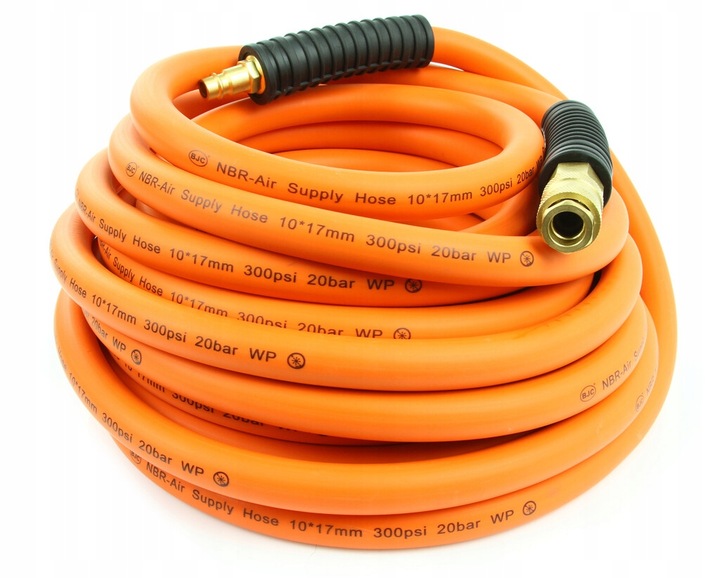 PRZEWÓD ZAKUWANY PNEUMATYCZNY DO KOMPRESORA WĄŻ CIŚNIENIOWY NBR 10x17mm 10m