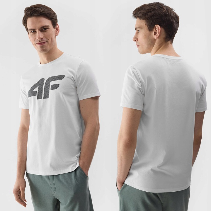 4F T-SHIRT MĘSKI Z KRÓTKIM RĘKAWEM KOSZULKA BAWEŁNIANA SPORTOWA SS24