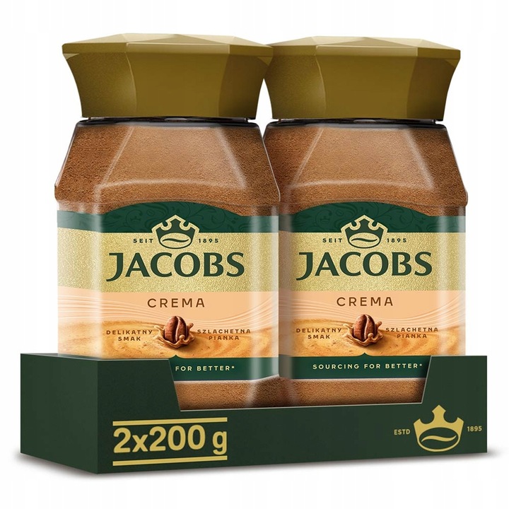 Kawa rozpuszczalna Jacobs Crema 2x 200g, Prince Polo GRATIS