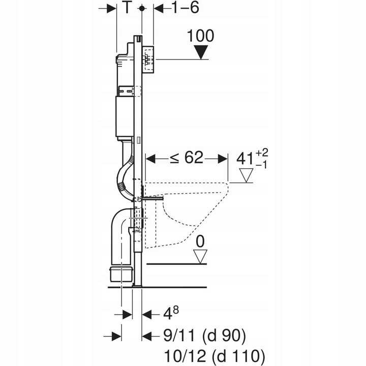 Stelaż podtynkowy do toalety Geberit Duofix Basic