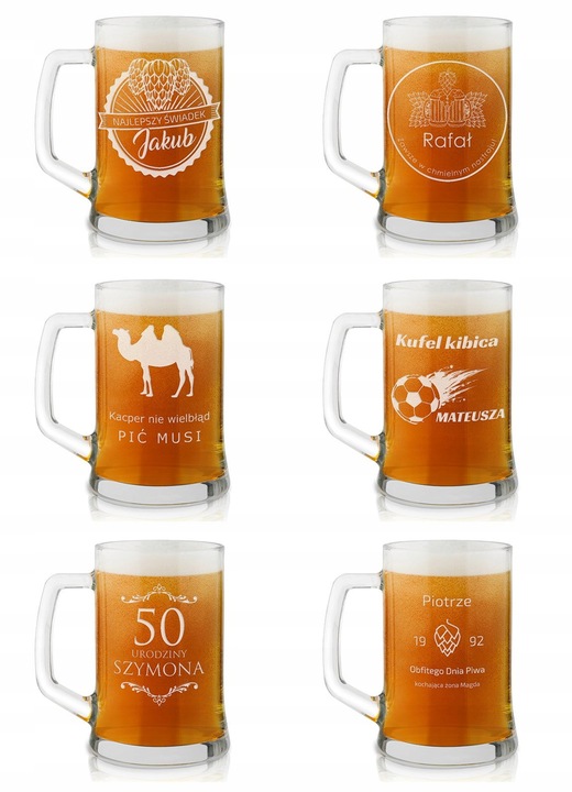 Kufel do Piwa z Grawerem Prezent na Urodziny dla Faceta Taty Dziadka 500 ml